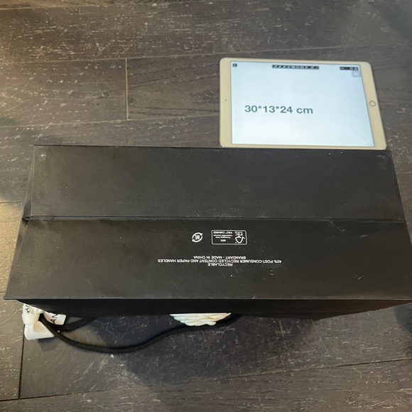 Chanel Shopping Bag Black with camellia flower and ribbon empty bag storage - Picture 7 of 8